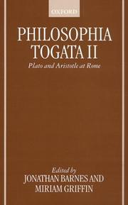 Cover of: Philosophia Togata II: Plato and Aristotle at Rome