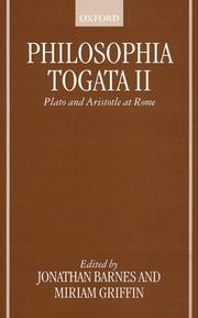 Cover of: Philosophia Togata II by Jonathan Barnes, Miriam T. Griffin