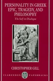 Cover of: Personality in Greek Epic, Tragedy, and Philosophy: The Self in Dialogue