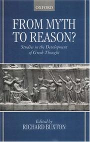 Cover of: From Myth to Reason? by Richard Buxton