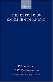 Cover of: The Epistle of Salim ibn Dhakwān by Sālim ibn Dhakwān, Sālim ibn Dhakwān