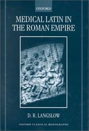 Cover of: Medical Latin in the Roman Empire by D. R. Langslow