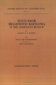 Texts from Hellenistic Babylonia in the Ashmolean Museum by Gilbert J. P. McEwan