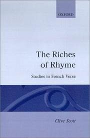 Cover of: riches of rhyme: studies in French verse