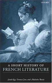 Cover of: A short history of French literature by Sarah Kay