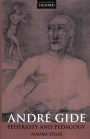 Cover of: André Gide: pederasty and pedagogy
