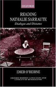 Cover of: Reading Nathalie Sarraute by Emer O'Beirne, Emer O'Beirne