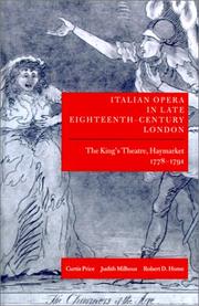 Italian opera in late eighteenth-century London by Curtis Alexander Price