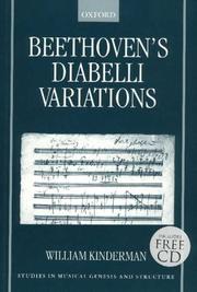 Cover of: Beethoven's Diabelli Variations, & CD (Studies in Musical Genesis and Structure) by William Kinderman