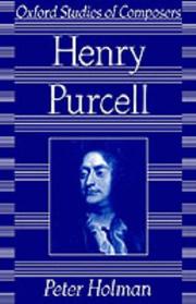Cover of: Henry Purcell