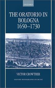 Cover of: The oratorio in Bologna (1650-1730)