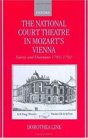The National Court Theatre in Mozart's Vienna by Dorothea Link