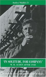 Cover of: In solitude, for company by W. H. Auden, W. H. Auden