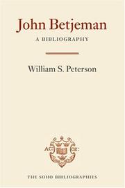 Cover of: John Betjeman: A Bibliography (Soho Bibliographies)
