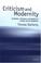 Cover of: Criticism and modernity
