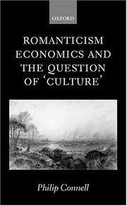 Cover of: Romanticism, economics, and the question of 'culture'