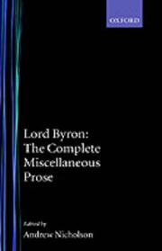 Cover of: Lord Byron | Lord Byron