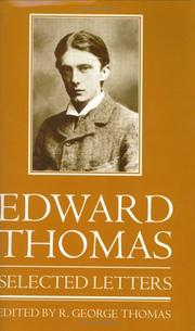 Cover of: Selected letters | Thomas, Edward