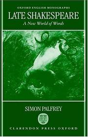 Cover of: Late Shakespeare by Simon Palfrey