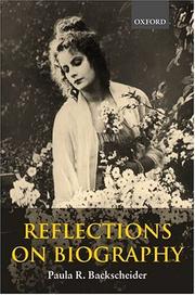Cover of: Reflections on biography