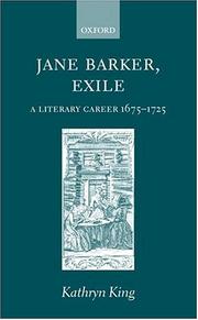 Jane Barker, exile by Kathryn R. King