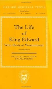 Cover of: The life of King Edward who rests at Westminster by attributed to a monk of Saint-Bertin ; edited and translated with introduction and notes by Frank Barlow.