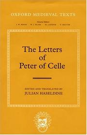 The letters of Peter of Celle by Peter of Celle, Bishop of Chartres