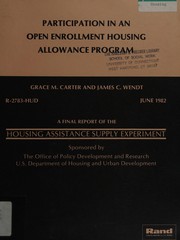 Cover of: Participation in an open enrollment housing allowance program