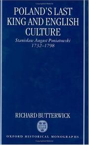 Poland's last king and English culture by Richard Butterwick