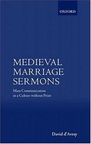 Cover of: Medieval Marriage Sermons: Mass Communication in a Culture without Print