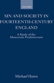 Sin and Society in Fourteenth-Century England by Michael Haren