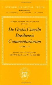 Cover of: De gestis Concilii Basiliensis commentariorum libri II