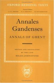 Cover of: Annales Gandenses = by edited and translated by Hilda Johnstone.