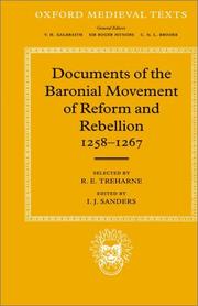 Cover of: Documents of the baronial movement of reform and rebellion, 1258-1267