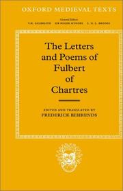 Cover of: The letters and poems of Fulbert of Chartres by Fulbert Saint, Bishop of Chartres