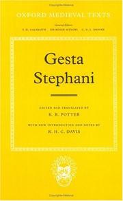 Cover of: Gesta Stephani by edited and translated by K.R. Potter ; with new introd. and notes by R.H.C. Davis.