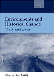 Cover of: Environments and historical change