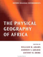 Cover of: The Physical Geography of Africa (Oxford Regional Environments) by 