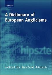 Cover of: A dictionary of European anglicisms | 