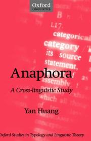 Cover of: Anaphora: a cross-linguistic approach