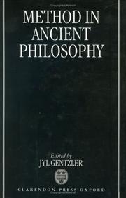 Method in ancient philosophy by Jyl Gentzler