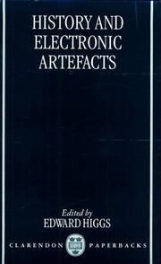 Cover of: History and electronic artefacts by edited by Edward Higgs.