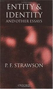 Cover of: Entity and Identity | Strawson, P. F.