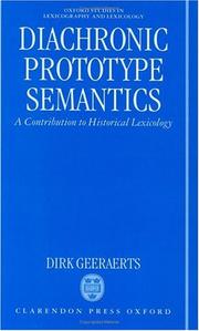 Cover of: Diachronic prototype semantics: a contribution to historical lexicology
