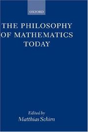 Cover of: The Philosophy of mathematics today