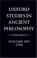 Cover of: Oxford Studies in Ancient Philosophy: Volume XIV