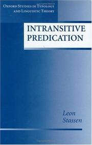 Cover of: Intransitive predication