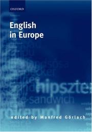 Cover of: English in Europe by edited by Manfred Görlach.