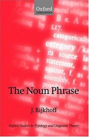 Cover of: The noun phrase