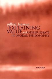 Cover of: Explaining Value by Gilbert Harman